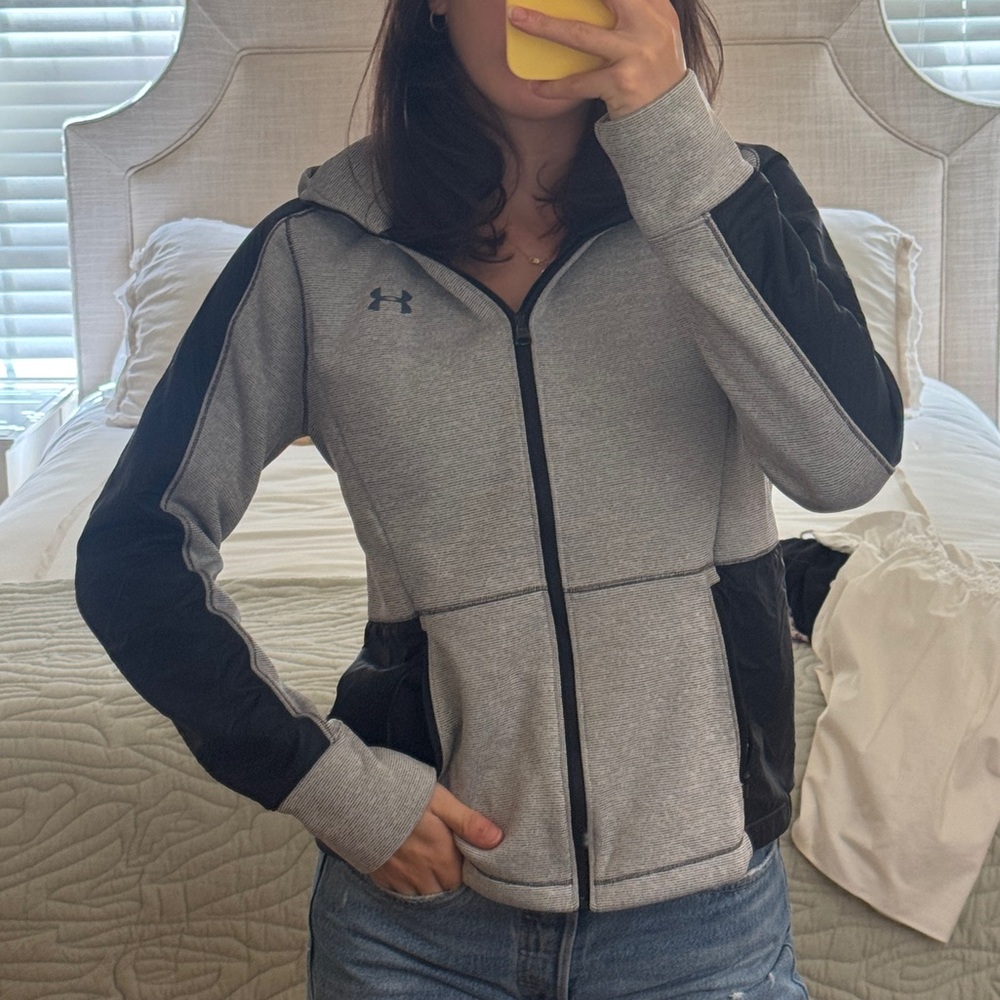 Under armour grey zip up jacket